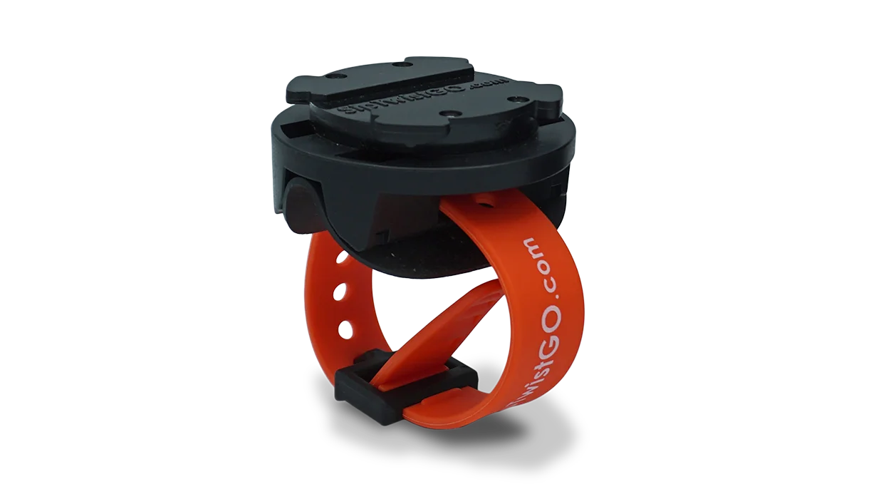 How to install the bar mount locking cup holder: Place on tube or bar and pull the strap tight.