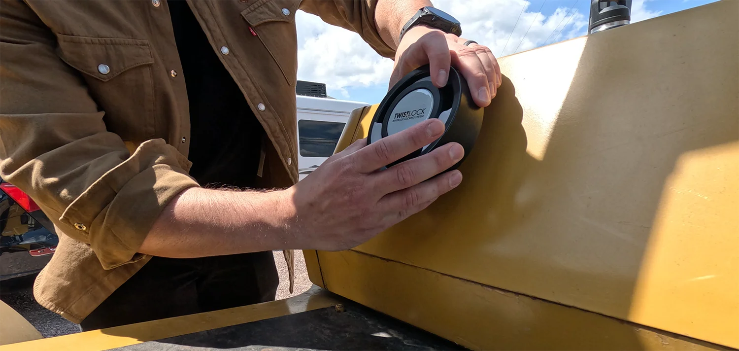 How to install the vertical mount - step by step instructions to add the folding cup holder to your forklift, boat, rv, or anywhere you need using the included adhesive and screws.