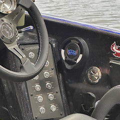 Signature series Boom Boom vertical mount on professional angler Fred Roumbanis' fishing boat.