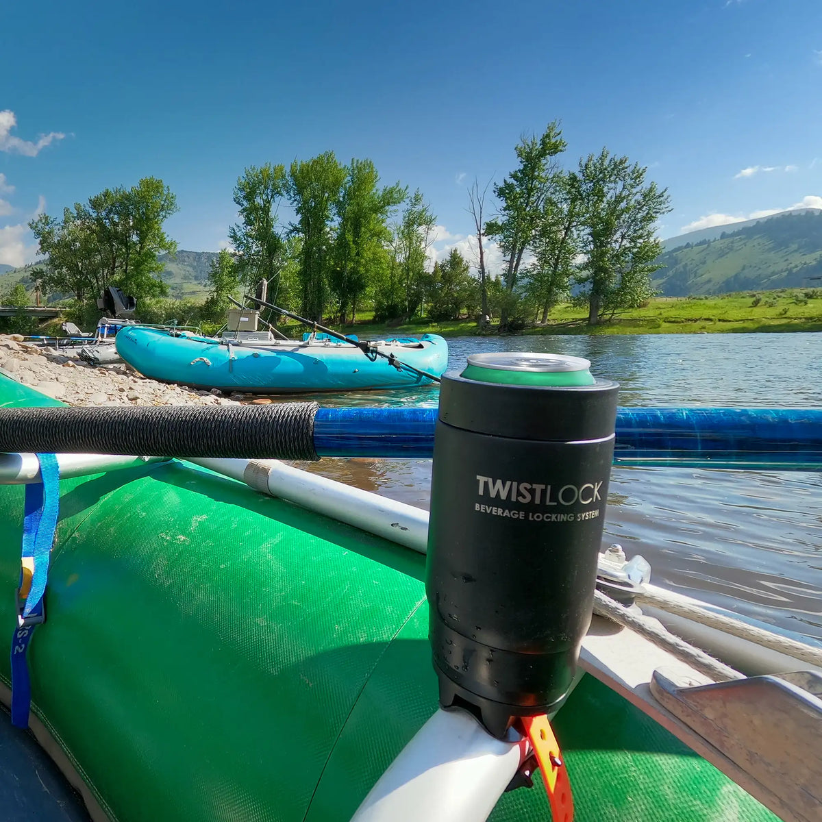 River Rough Cooler Raft Secure Cup Holder and Insulated Drinkware Bundle - Perfect for Rafts ...