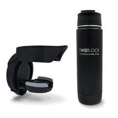Folding Locking Vertical Mount Cup Holder and 20oz Insulated Canteen in Trailhead Green combo Pack.