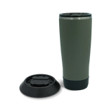 TwistLock Attachable Flat Mount Cup Holder and 22oz Insulated Tumbler in Trailhead Green combo Pack.