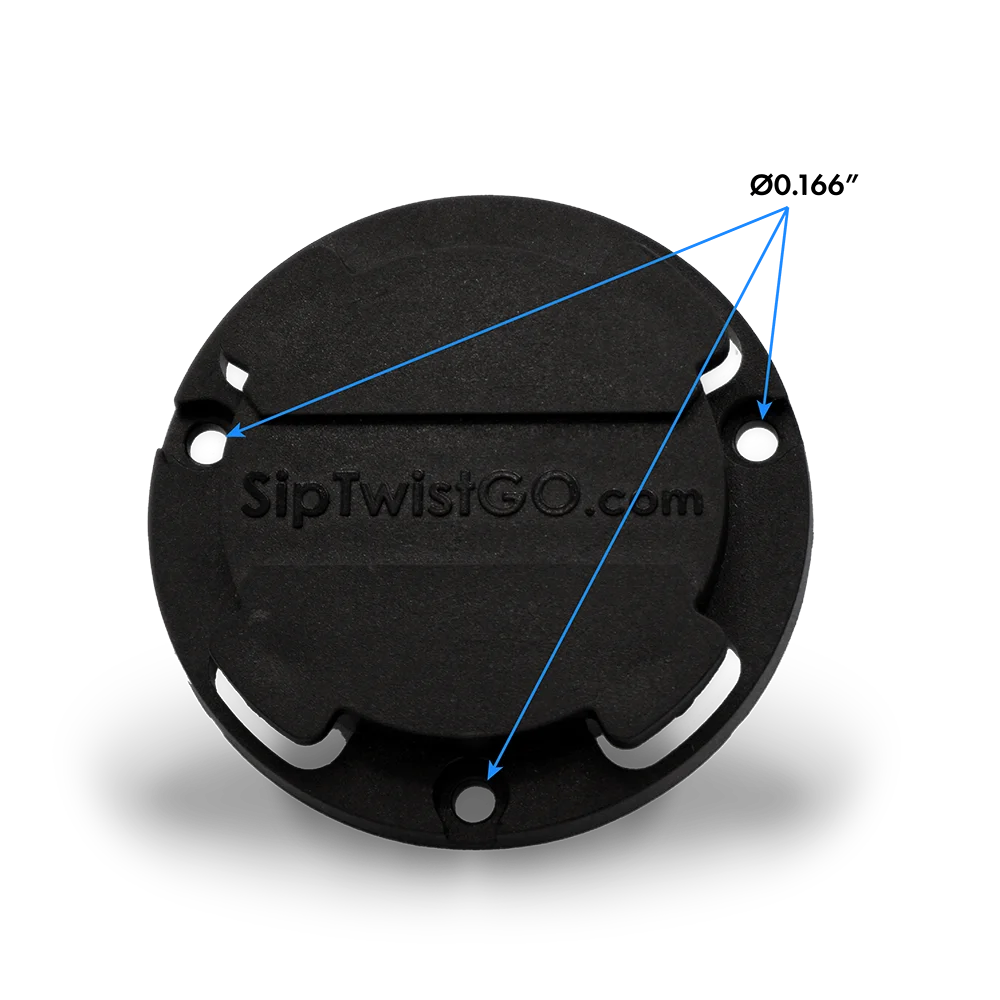 Diagram showing the mounting hole location and size: 0.166 inches.