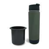 Secure Boat Cup Holder Replacement and 20oz Insulated Canteen in Trailhead Green combo Pack.