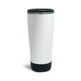 Close up stainless steel insulated TwistLock 22oz Tumbler in Summit White