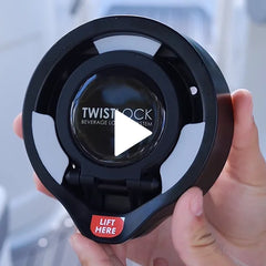 The TwistLock Vertical Mount, Folding, Locking Cup Holder being shown on a center console boat, bass boat, tractor, and forklift. 